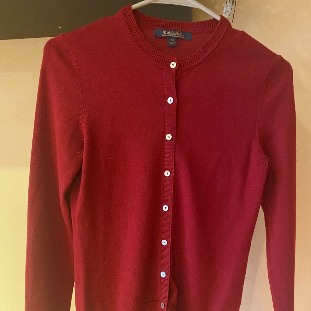 Brooks Brothers Sweater Womens XS 100% Merino Wool Cardigan. Excellent Condition